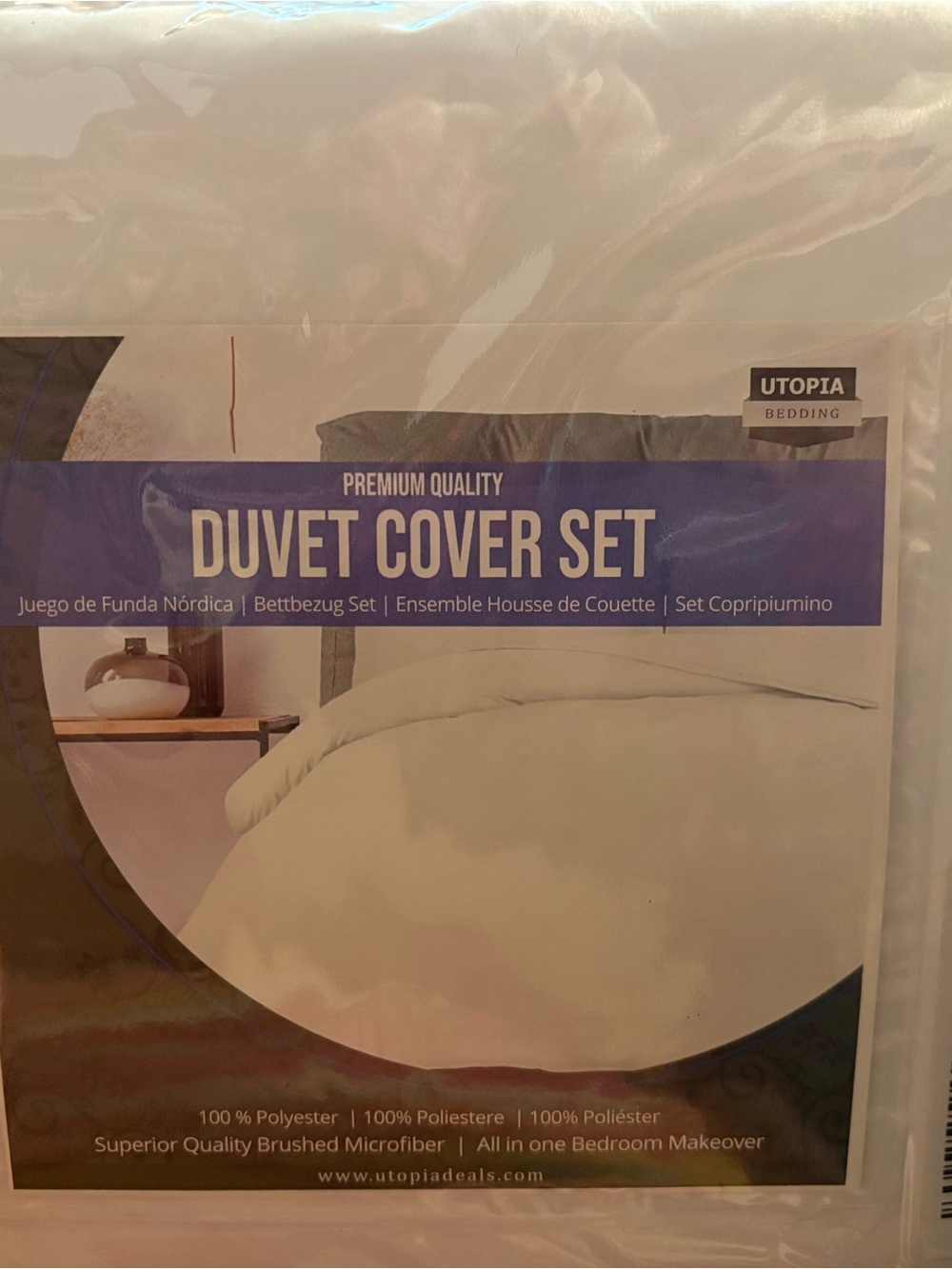 White Duvet Cover Set - Premium Brushed Microfiber